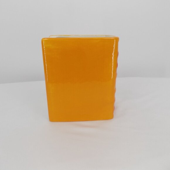 Utensil Holder Italian Kitchen Full Time Pasta Lover Ceramic Book Shaped New - Picture 4 of 6